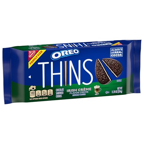 OREO Thins Irish Creme crumb topping adds crunch to ice cream