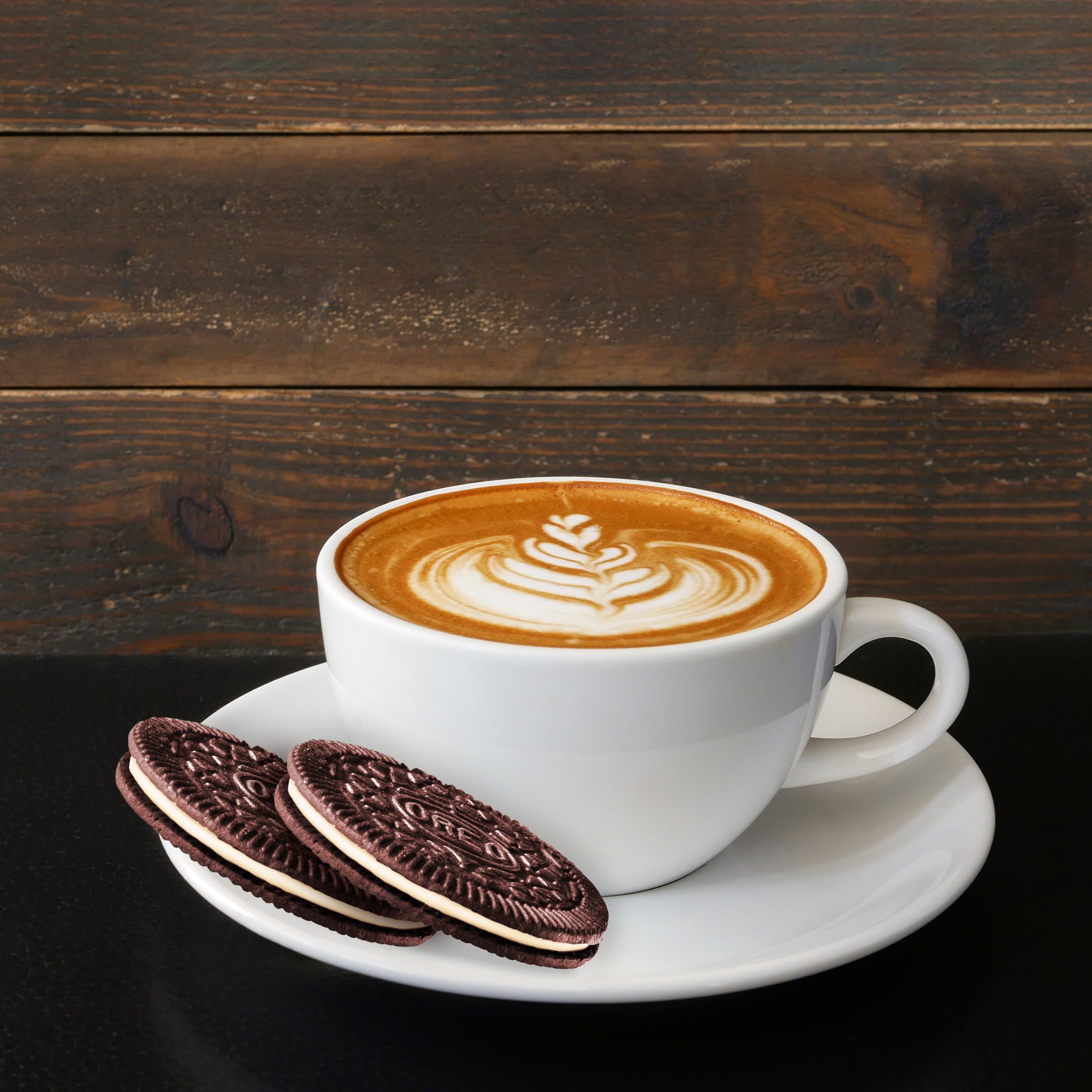 OREO Thins Irish Creme milk glass pairing emphasizes a timeless dunk option