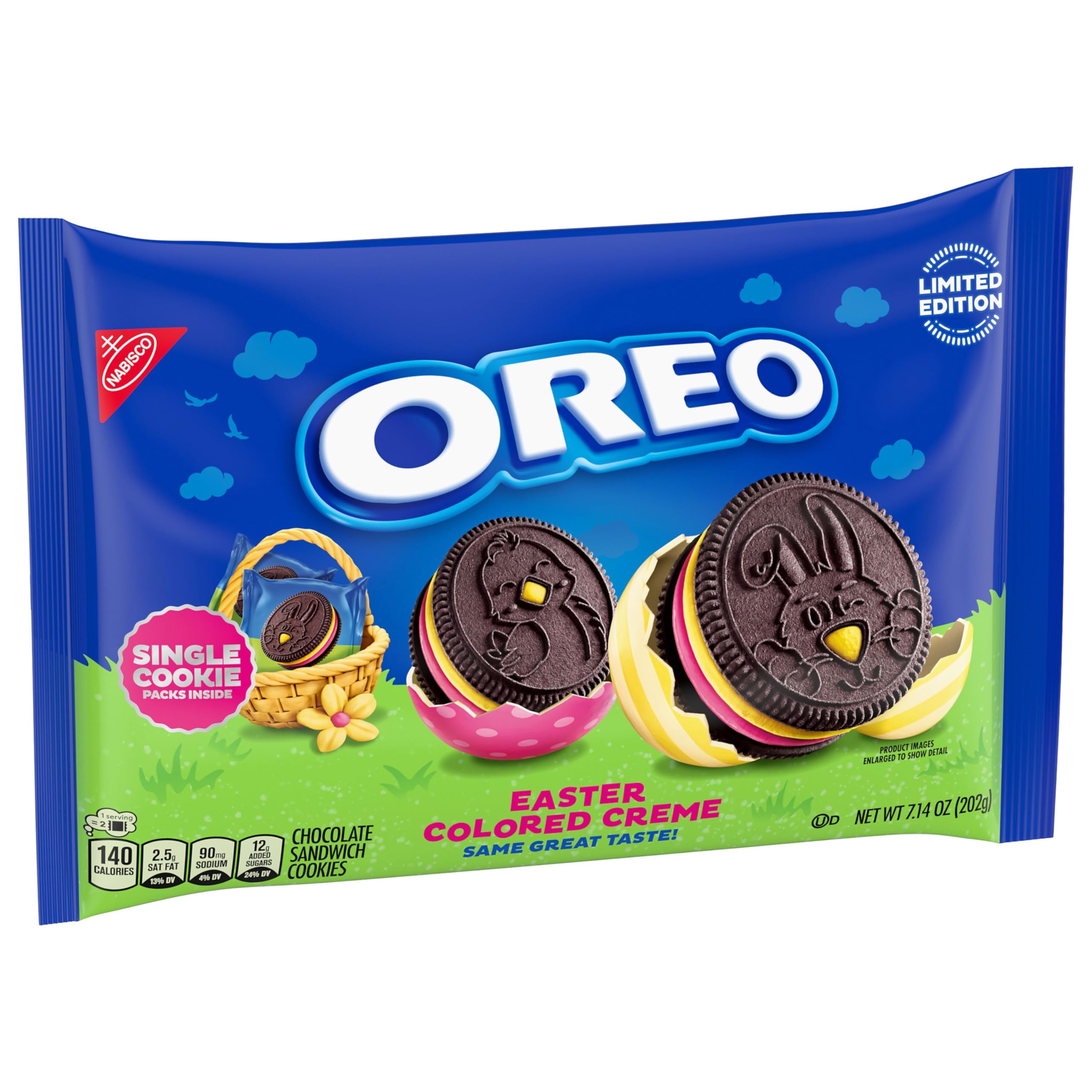 OREO waving bunny-design Easter cookie for festive treats.