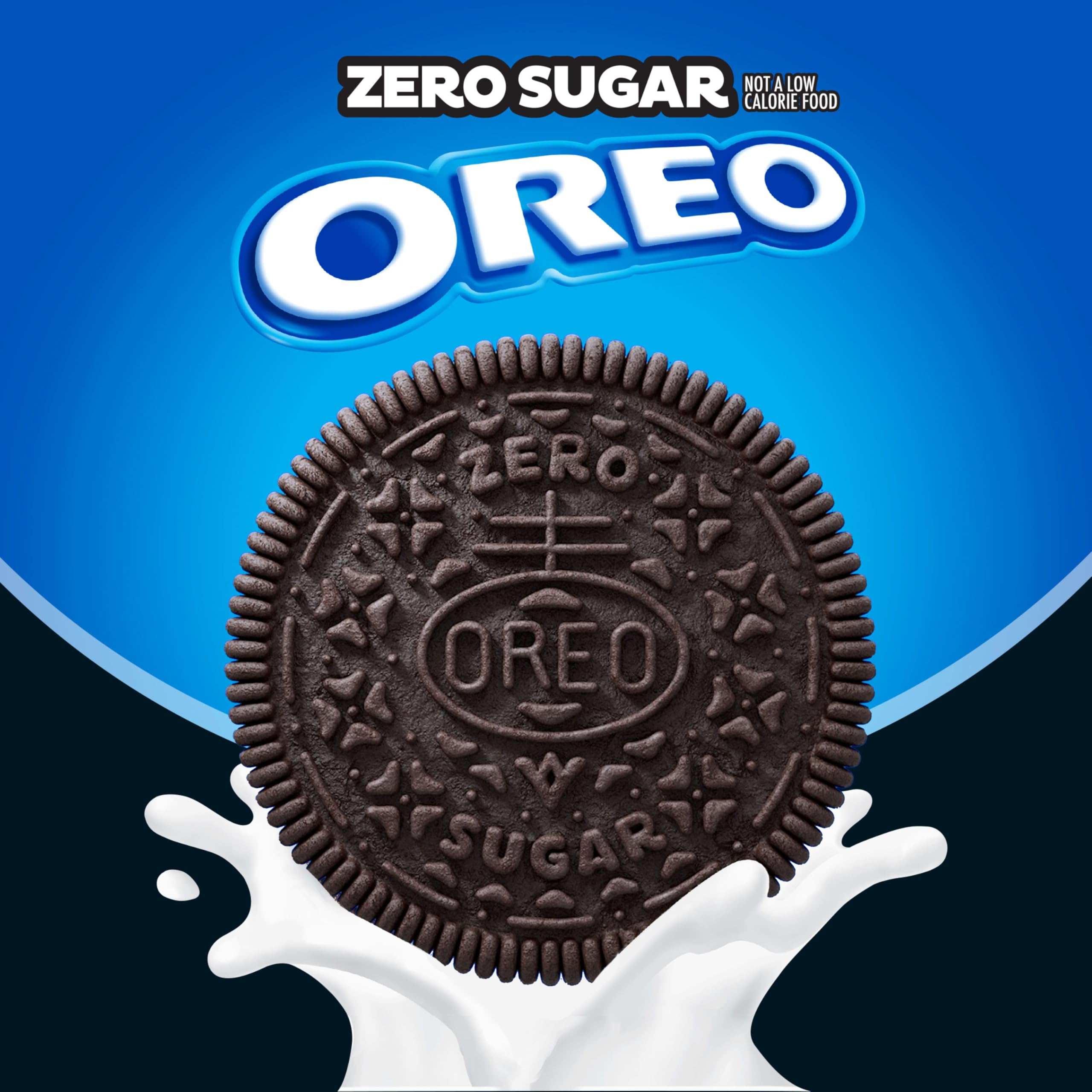 OREO Zero Sugar cookies dunkable with milk for a comforting pairing