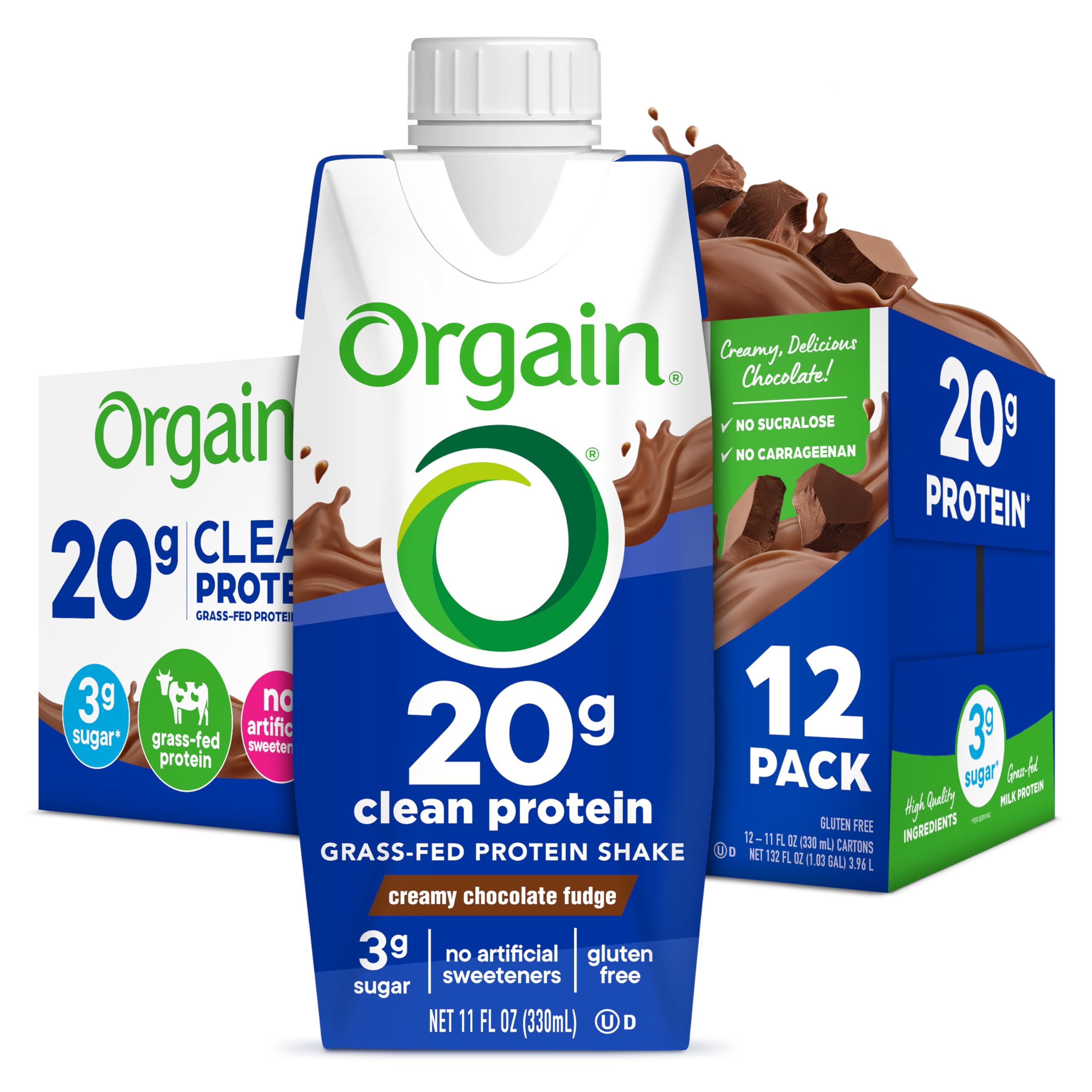Orgain Clean Protein Shake with grass-fed milk protein for a quick breakfast option