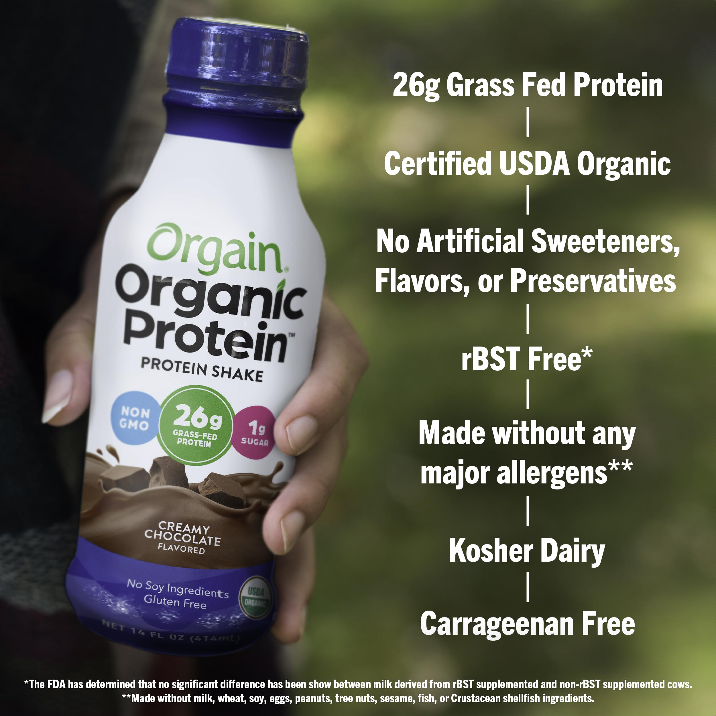 Orgain gluten-free protein shake suitable for gluten-free diets