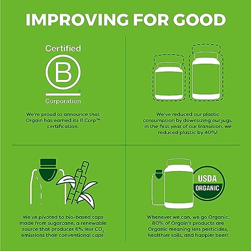 Orgain Kids immune-support vitamins and minerals infographic emphasis.