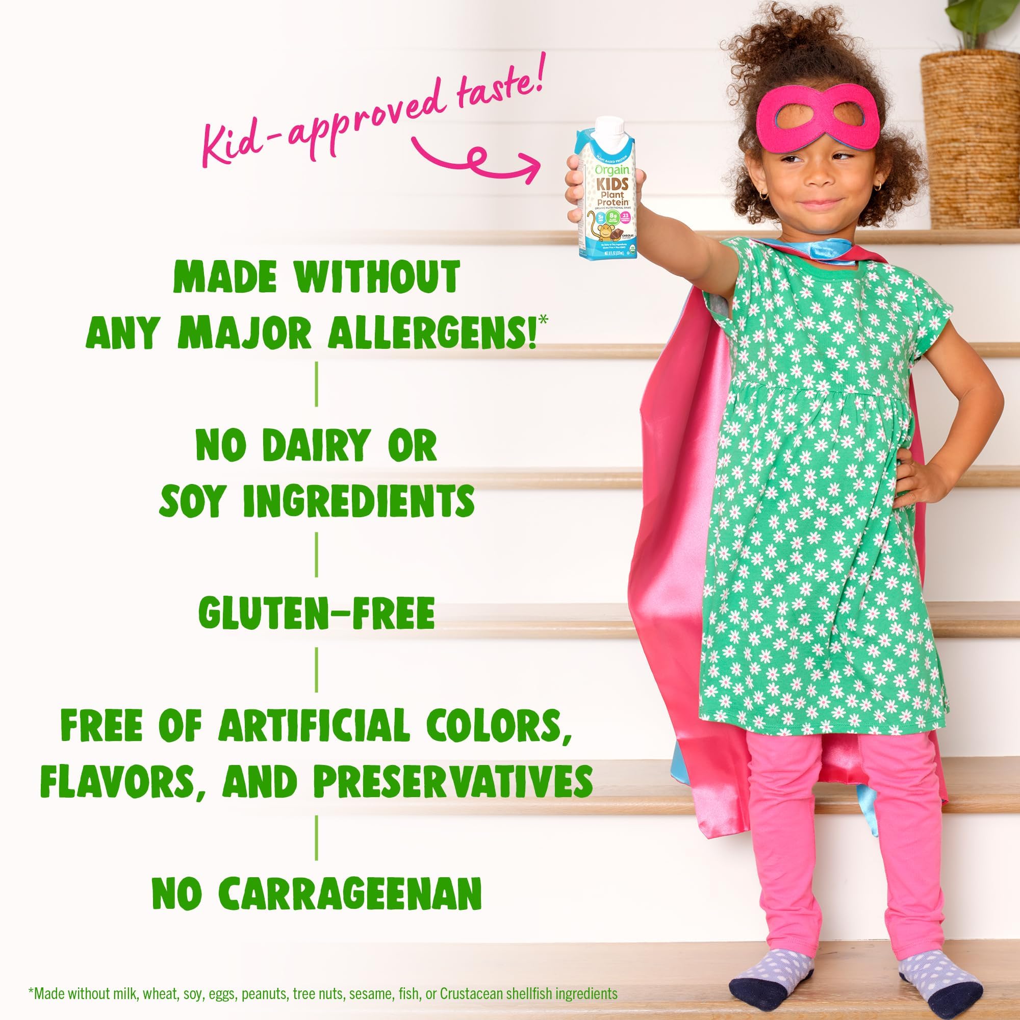 Orgain Kids lunchbox snack image demonstrates allergen-friendly, dairy-free nourishment.