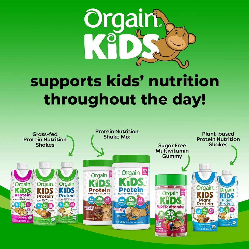 Orgain Kids on-the-go bottle captures portable nutrition for activities.