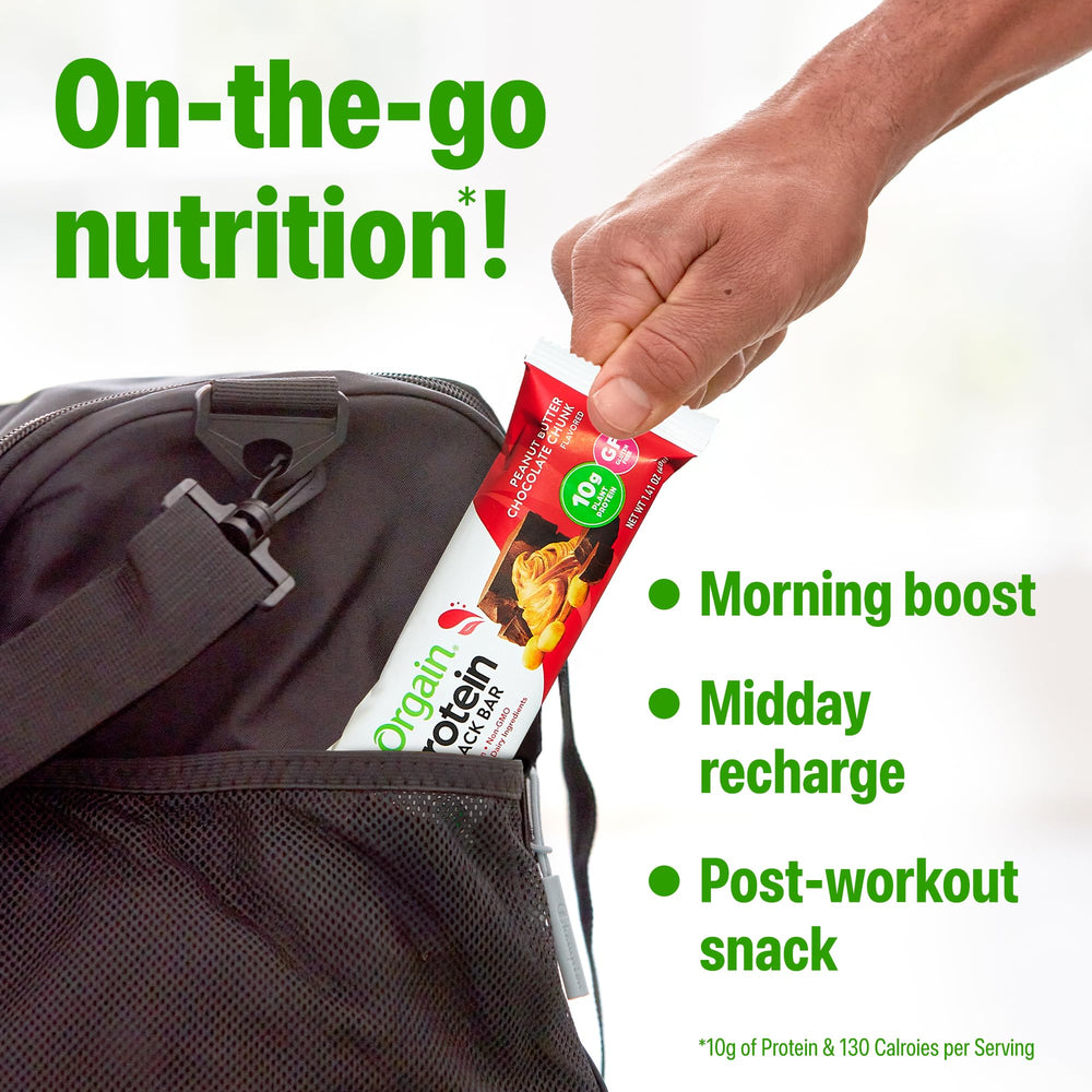 On-the-go Orgain bar in a lunchbox for busy days