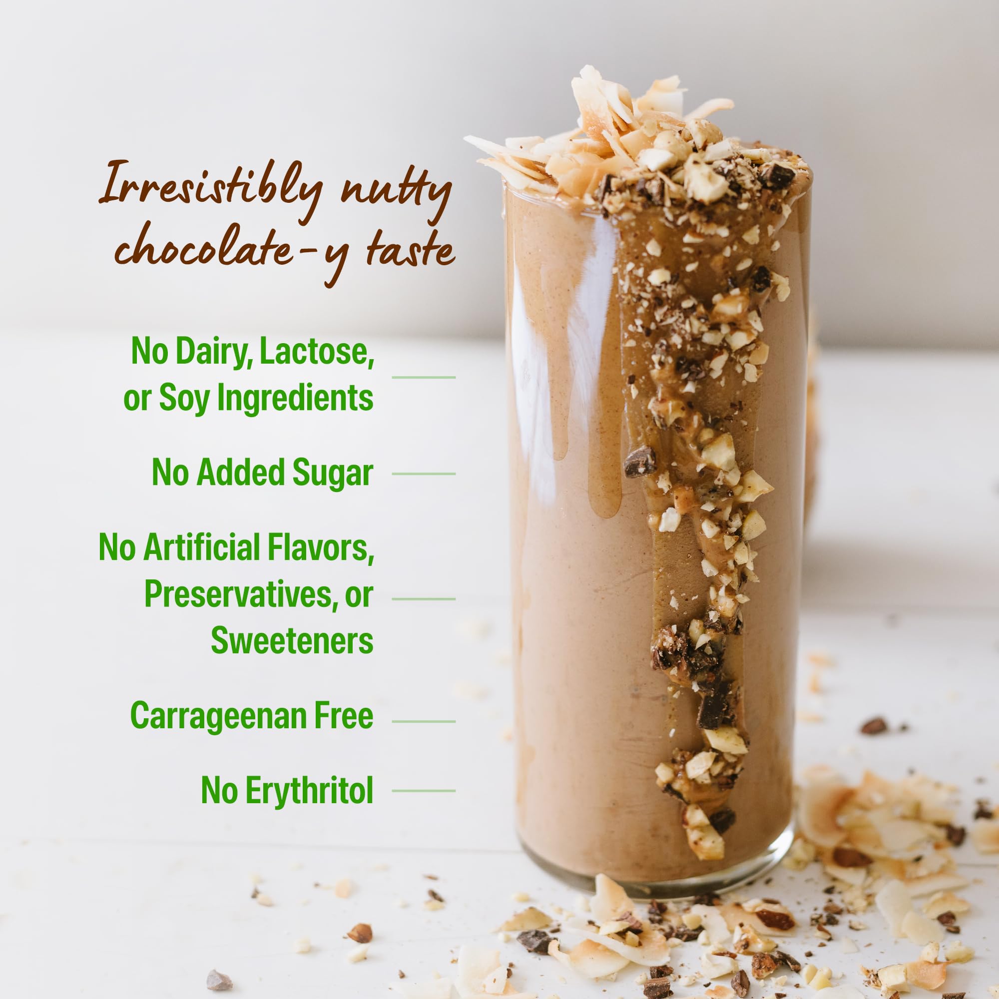 Scoop of Orgain powder over oats for a quick protein breakfast.