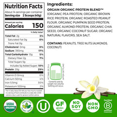 Orgain Simple Protein Powder Vanilla scoop measures clean protein easily