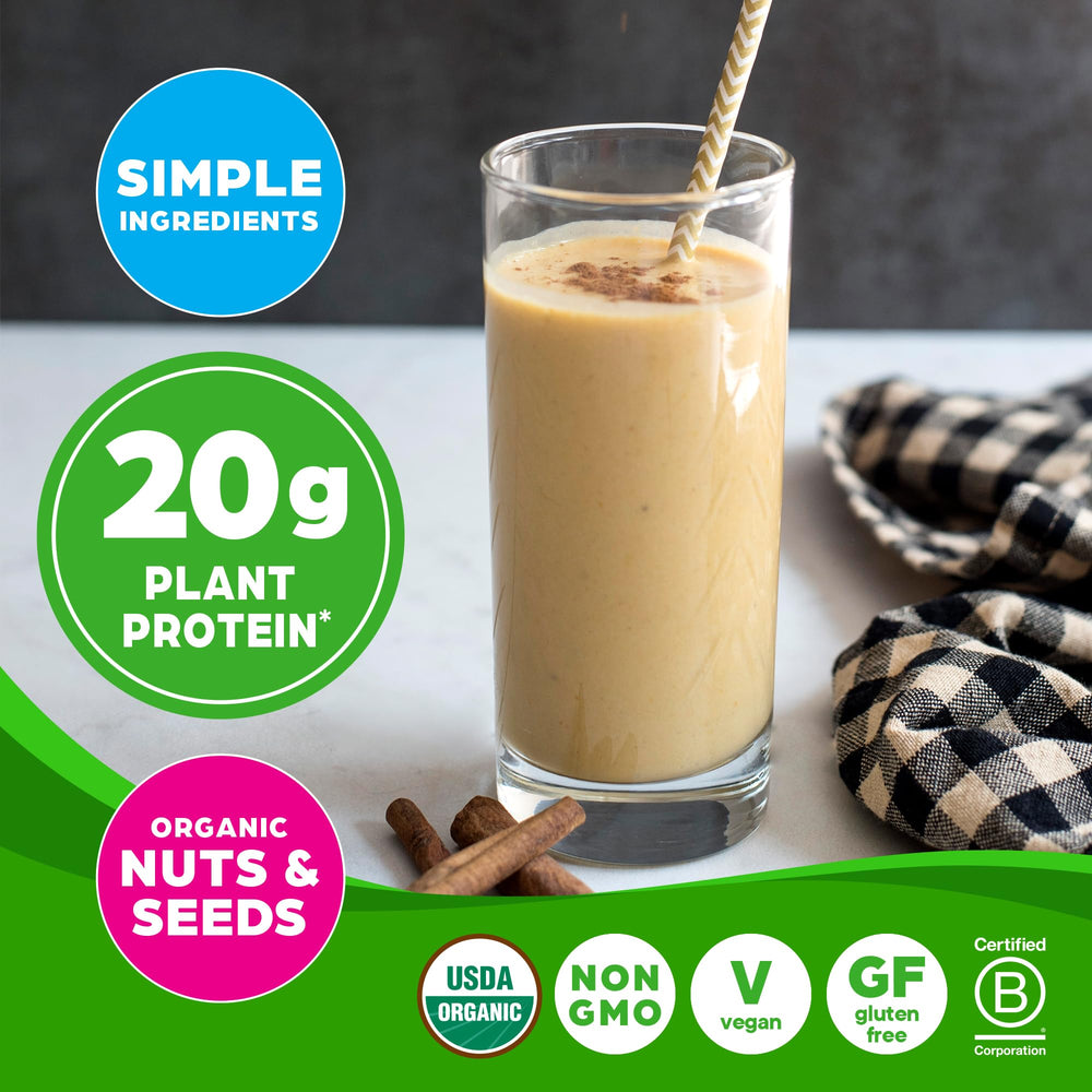 Orgain Simple Protein Powder Vanilla shake ready to enjoy