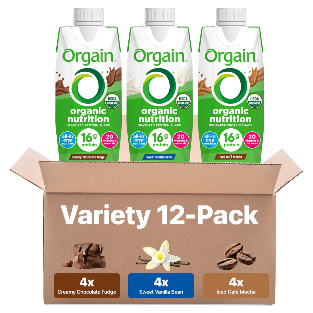 Orgain vanilla balance bottle: ready-to-drink nutrition with 16g grass-fed protein