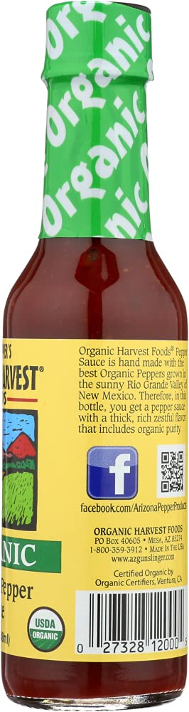 Organic Harvest Jalapeño Pepper Sauce ingredients showcase fresh peppers and vibrant aroma.