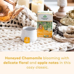 Organic India Tulsi Ashwaganda tea steeping for a soothing ritual.