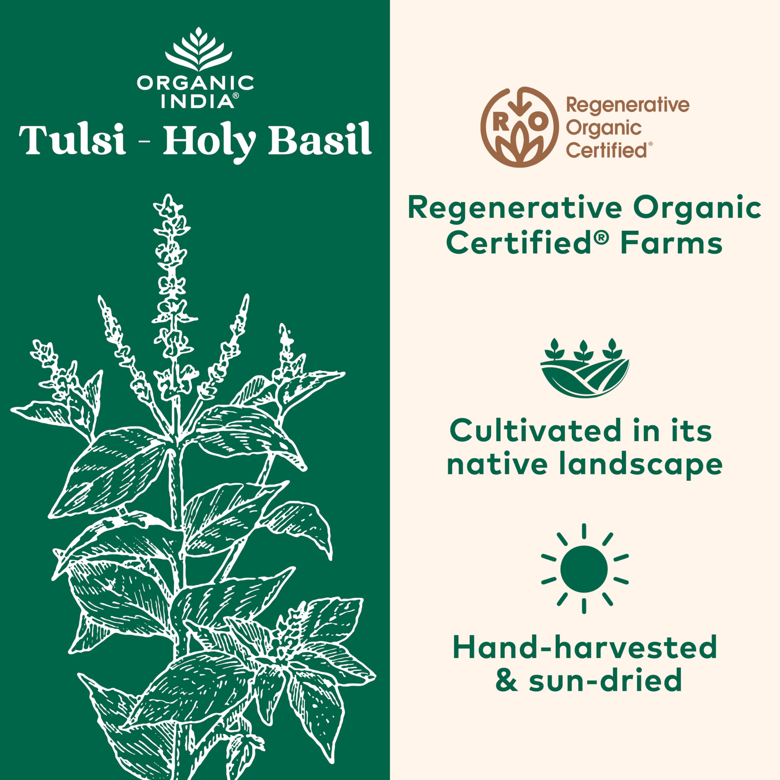 Organic India Tulsi Original 1 lb bag for pantry-friendly brewing.