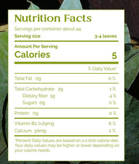 Organic Pharmacist soursop leaves close-up highlighting natural texture for brewing.