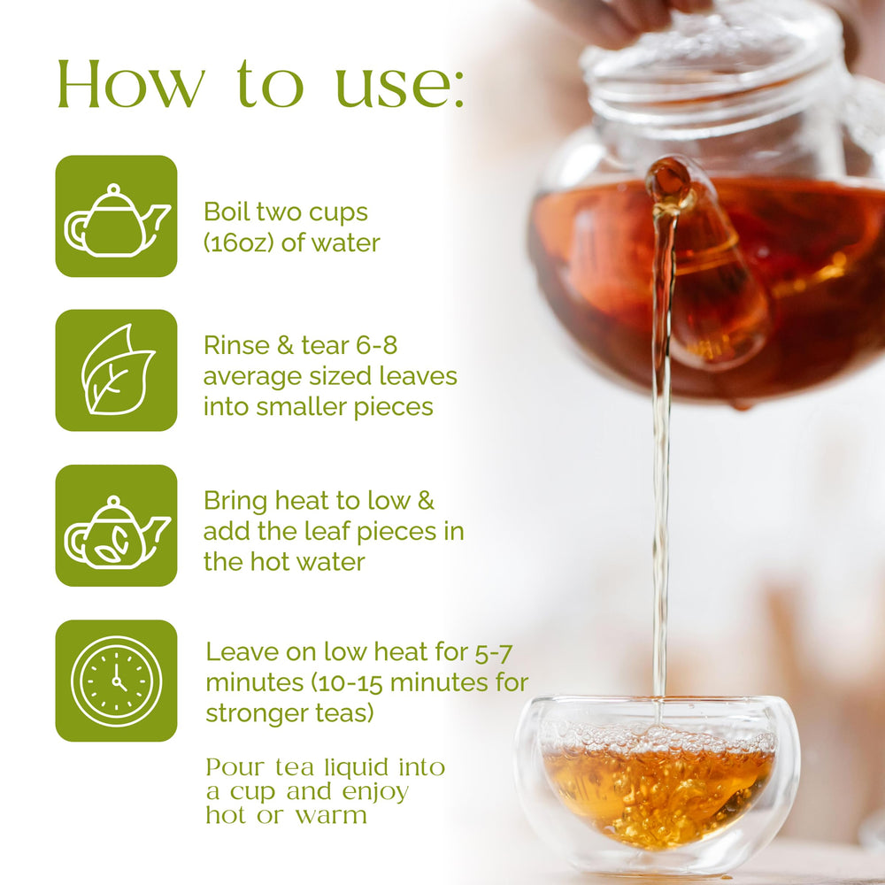 Organic Pharmacist soursop tea brew image showcasing aromatic infusion ready to enjoy.