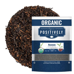 Organic Positively Assam TGFOP loose leaf tea for a rich morning cup