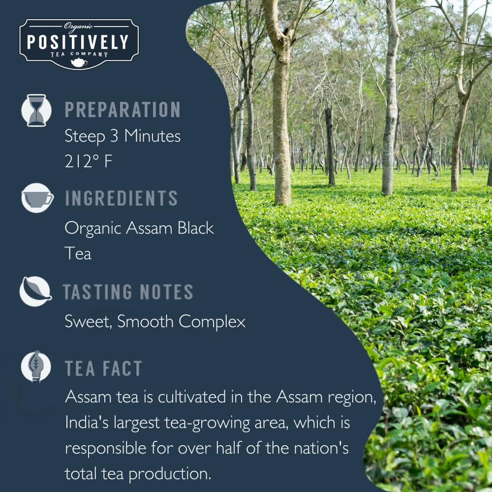Packaging of Organic Positively Assam TGFOP, USDA Organic quality