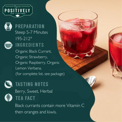 Very Berry Citrus loose leaf tea in a 1 lb bag ready to brew by Organic Positively Tea Company.