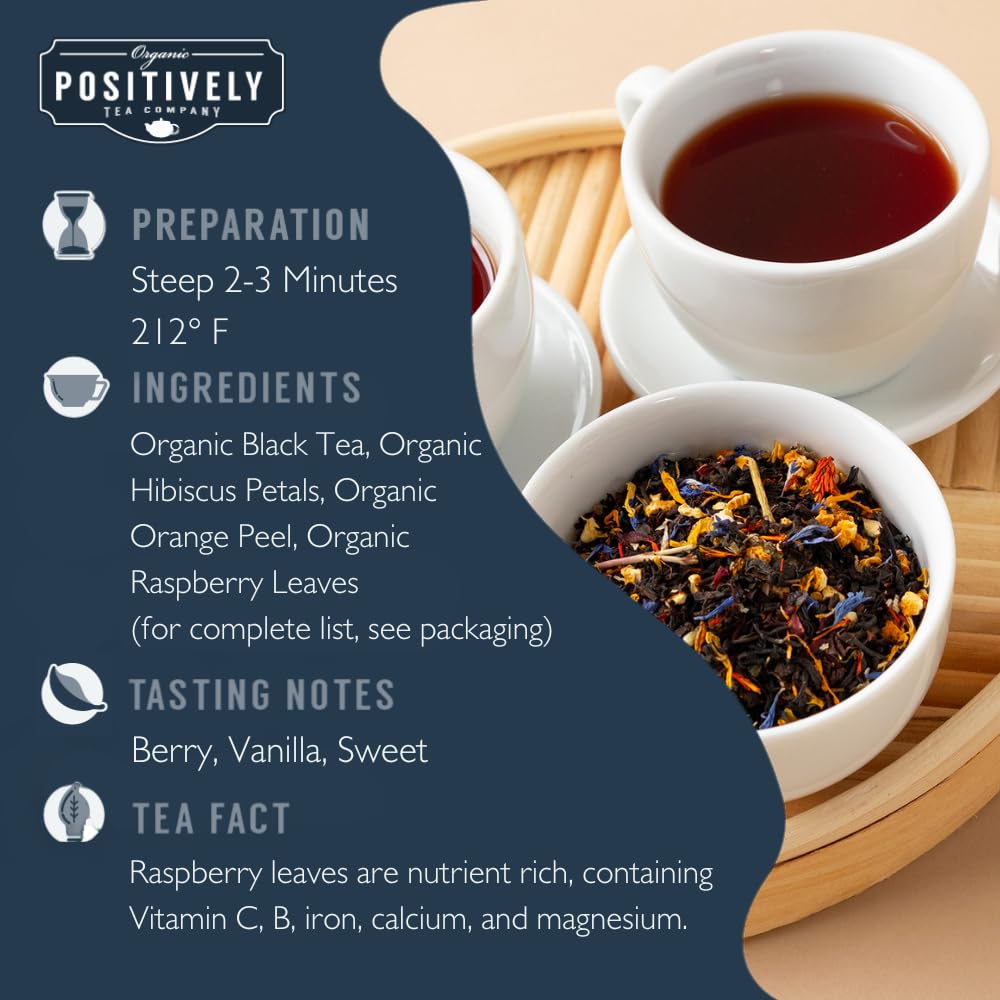 Paradise Black Tea in a cup during brew showing vanilla and berry notes