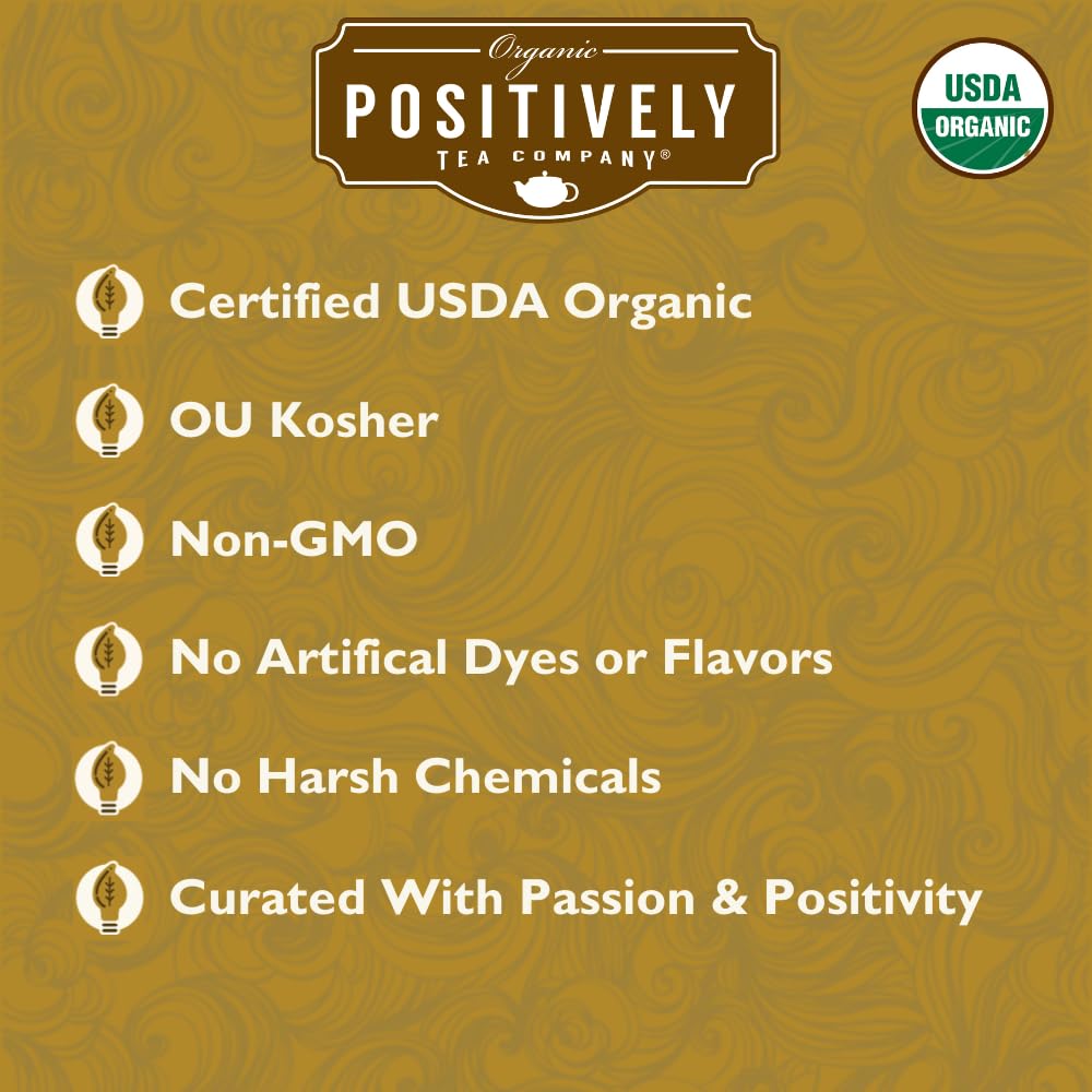 Brewed Ti Kuan Yin Oolong cup from Organic Positively Tea Company emits floral aroma.