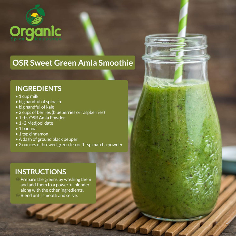 Amla powder in yogurt adding a dairy-friendly tang