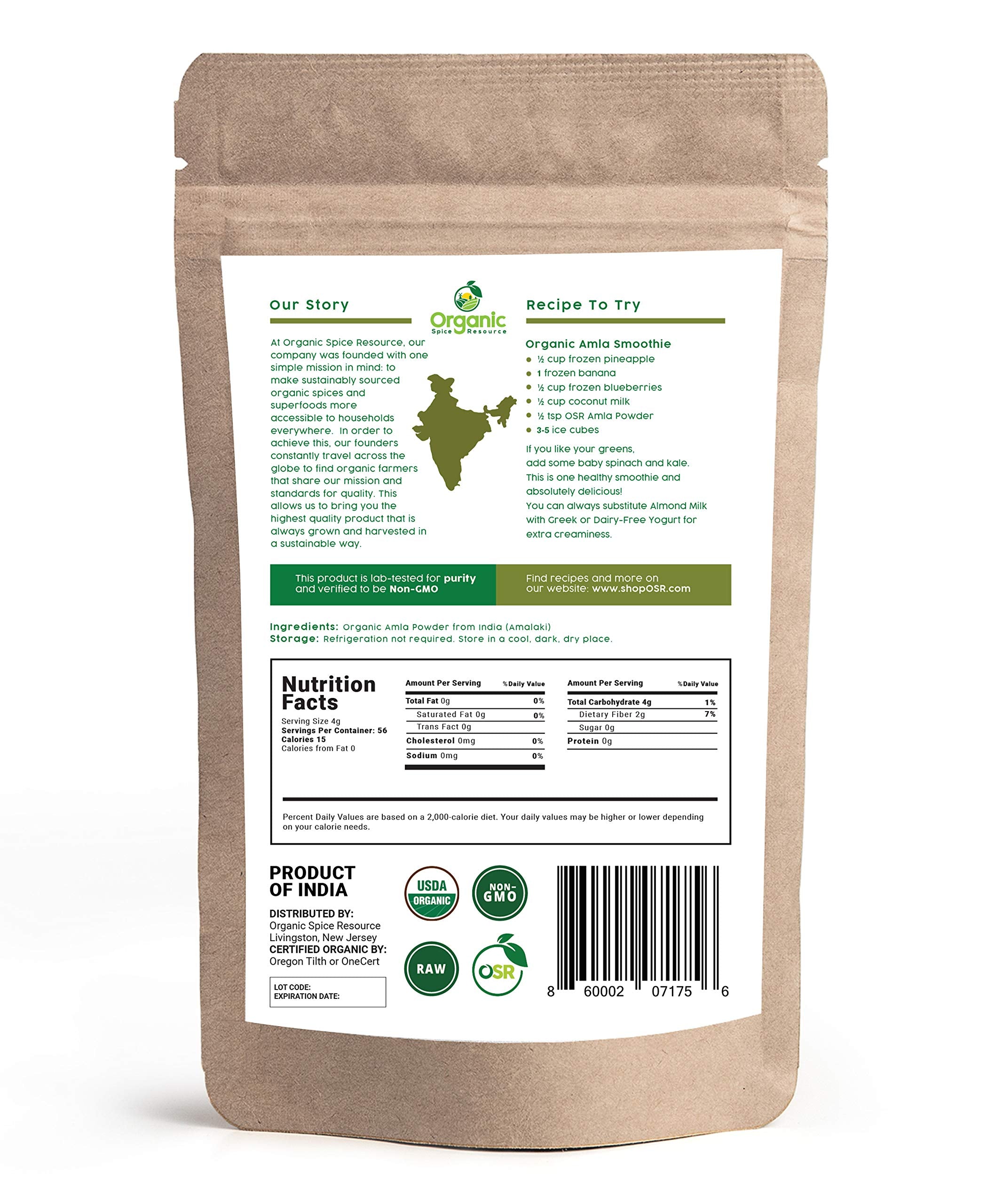 Close-up of Organic Amla powder texture highlighting ultra-fine grind.