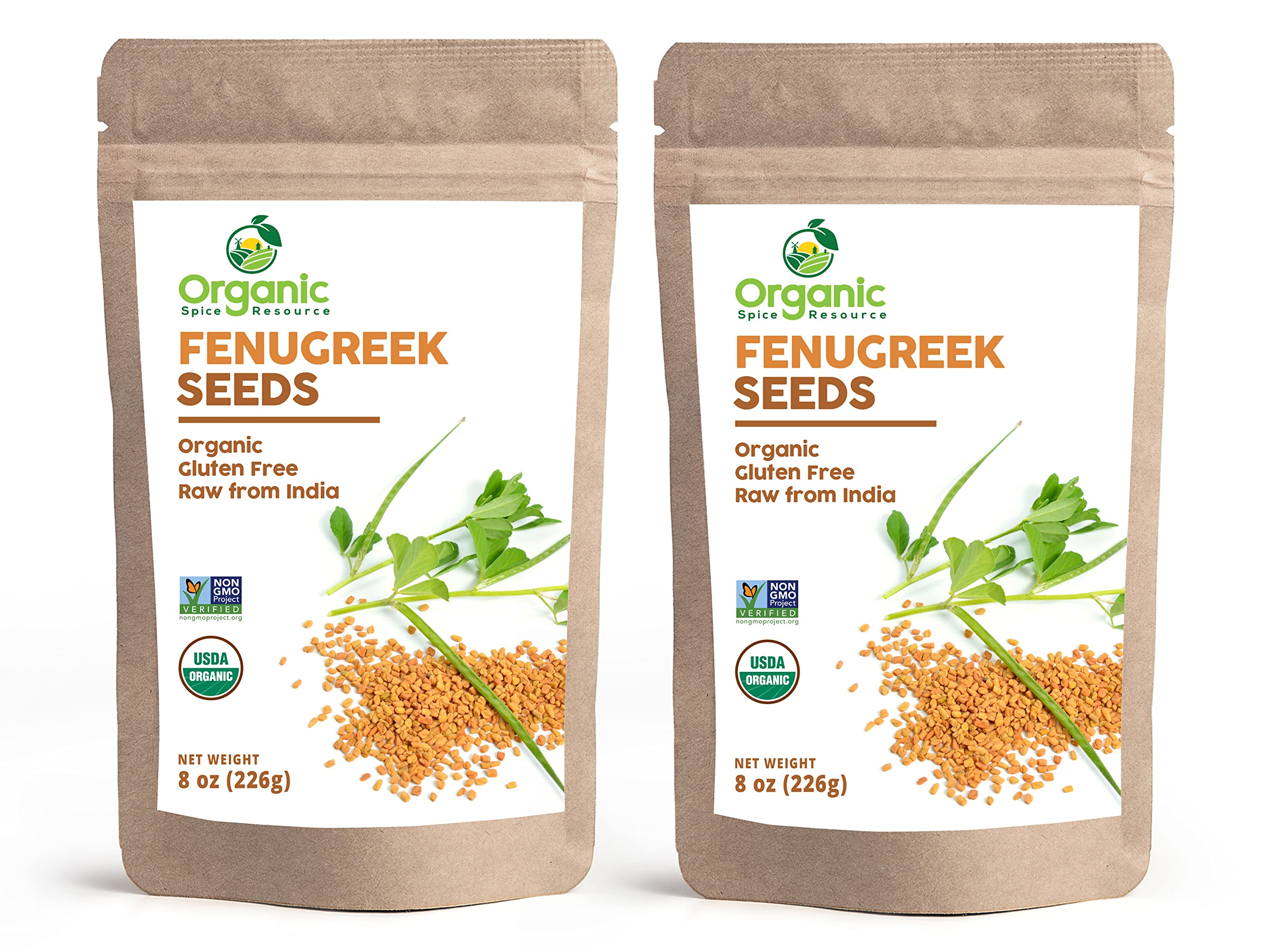 Organic Spice Resource fenugreek seeds pack ready for pantry use and bold curry flavor.