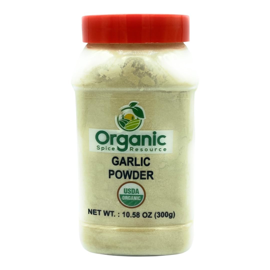Garlic powder being sprinkled into a pan for quick stir-fry flavor