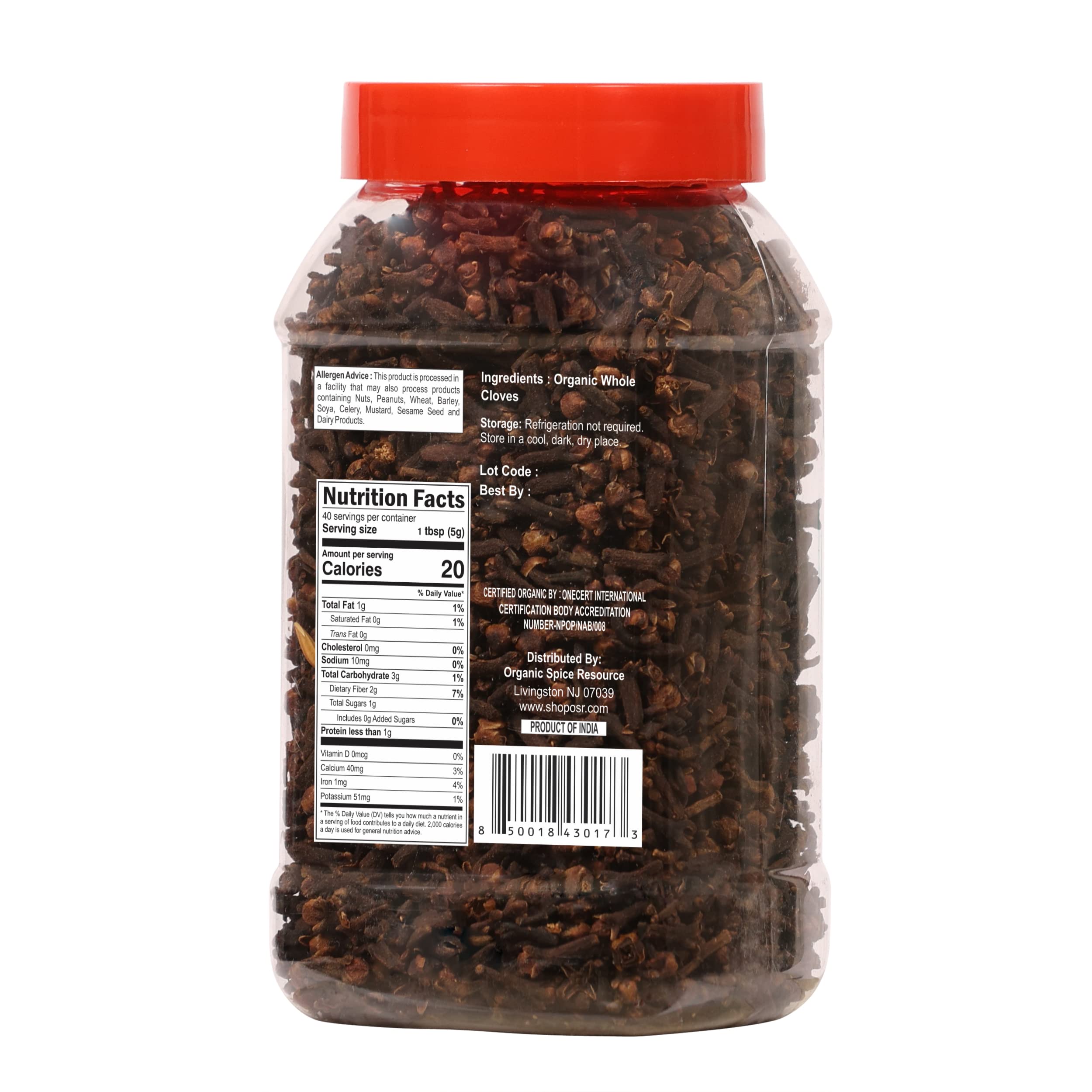 Organic Spice Resource Sun-dried Cloves, robust flavor without additives.