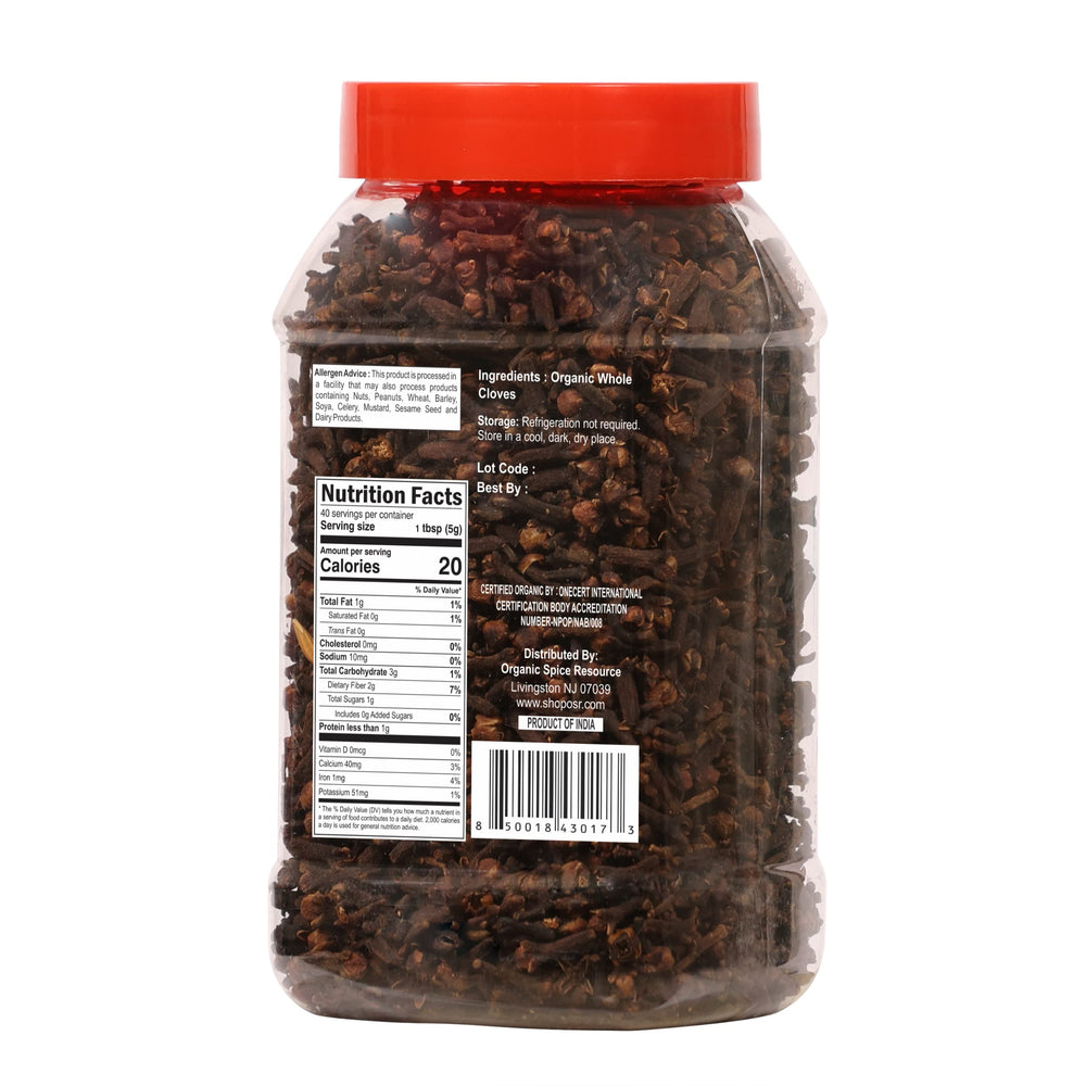 Organic Spice Resource Sun-dried Cloves, robust flavor without additives.
