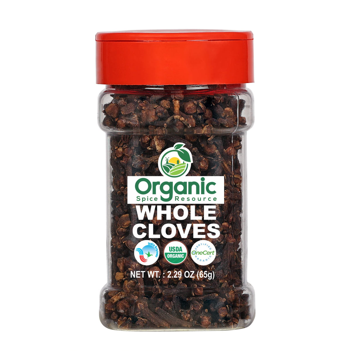 Organic Spice Resource whole cloves bottle for easy everyday cooking.