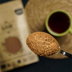 Closeup of Organic Spice Shop Ceylon cinnamon powder texture for baking