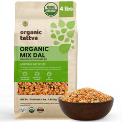 Organic Tattva Mix Dal bulk bag with unpolished lentils for protein-rich meals