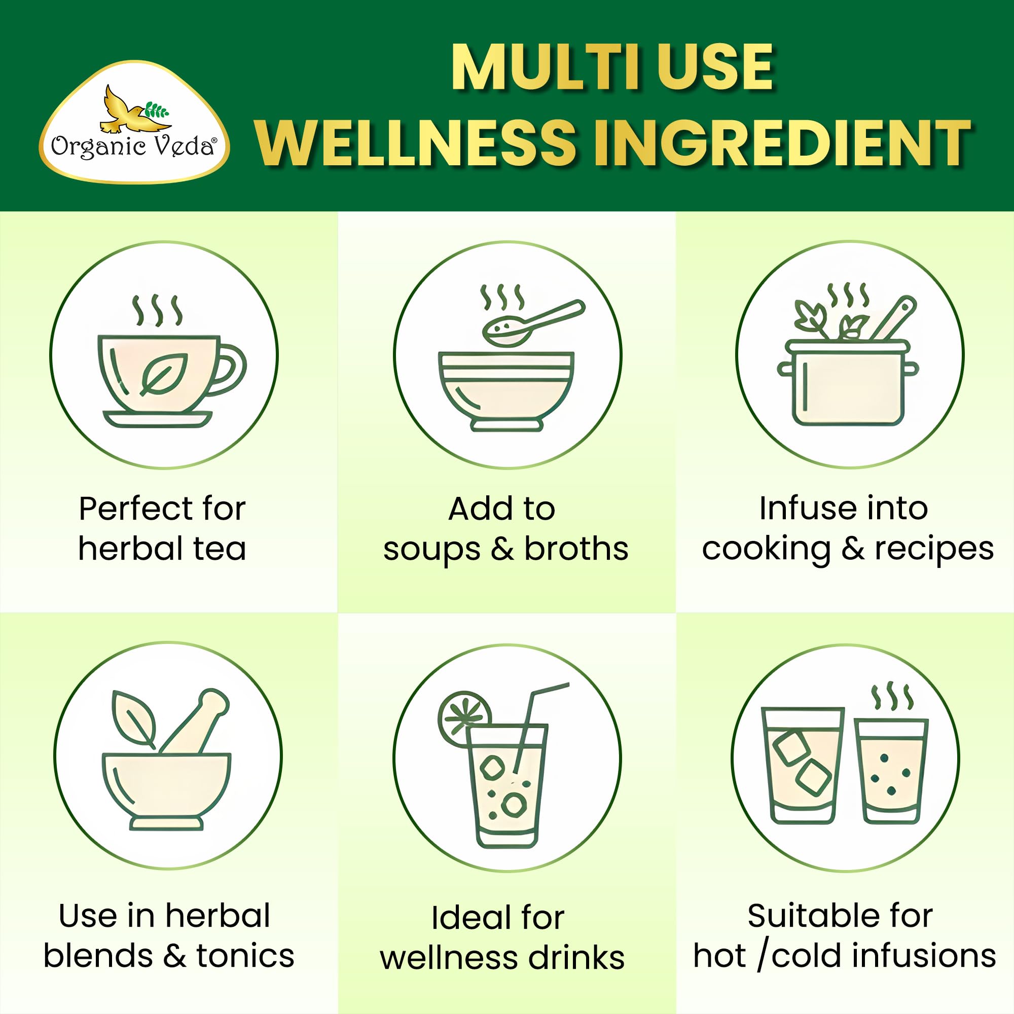 Pouring Organic Veda Moringa Tea steeped to reveal a vibrant aroma
