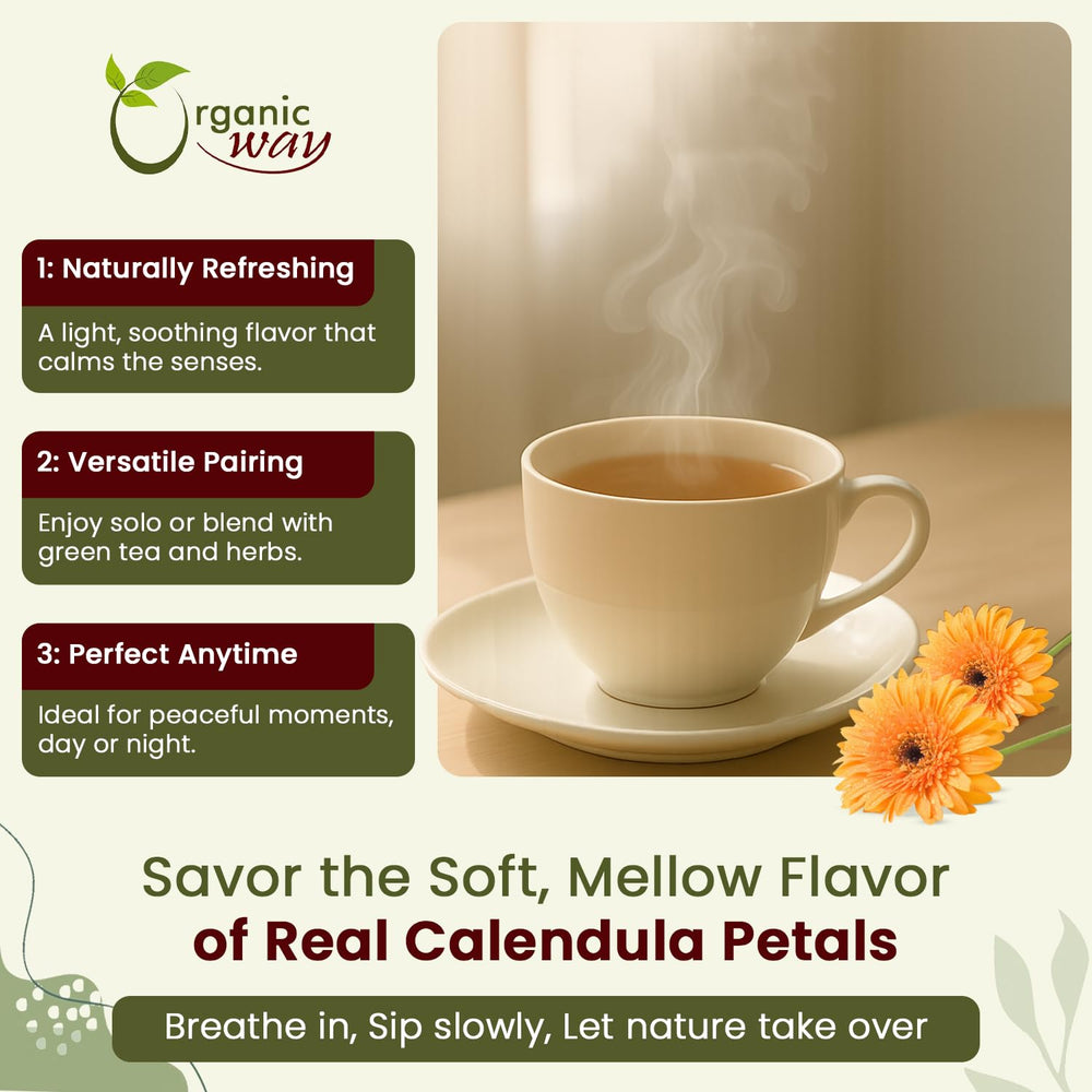 Flavor-sealed bag keeps calendula petals fresh for brewing and crafting
