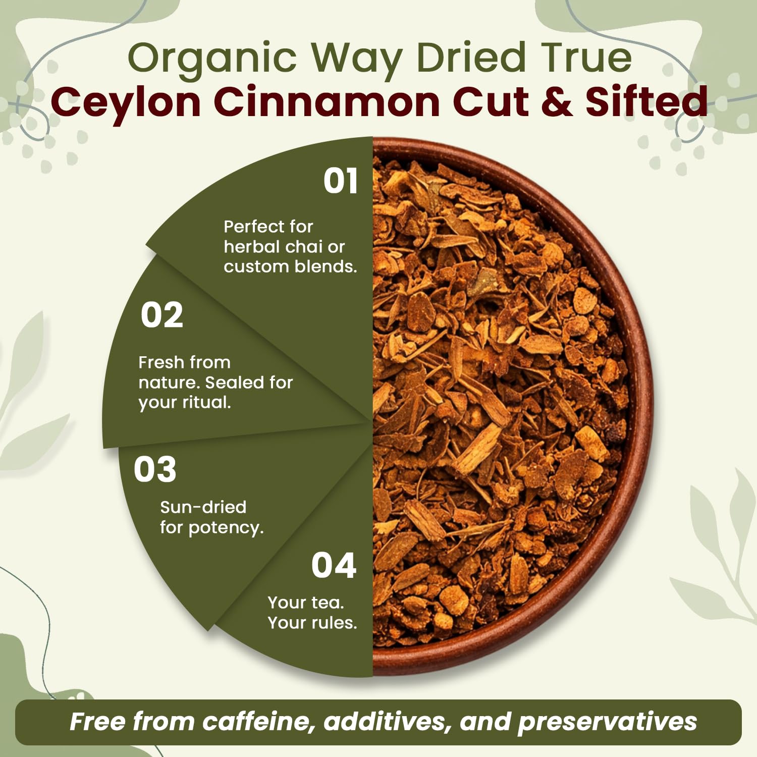Organic Way organic cinnamon label highlights kosher and non-GMO purity.