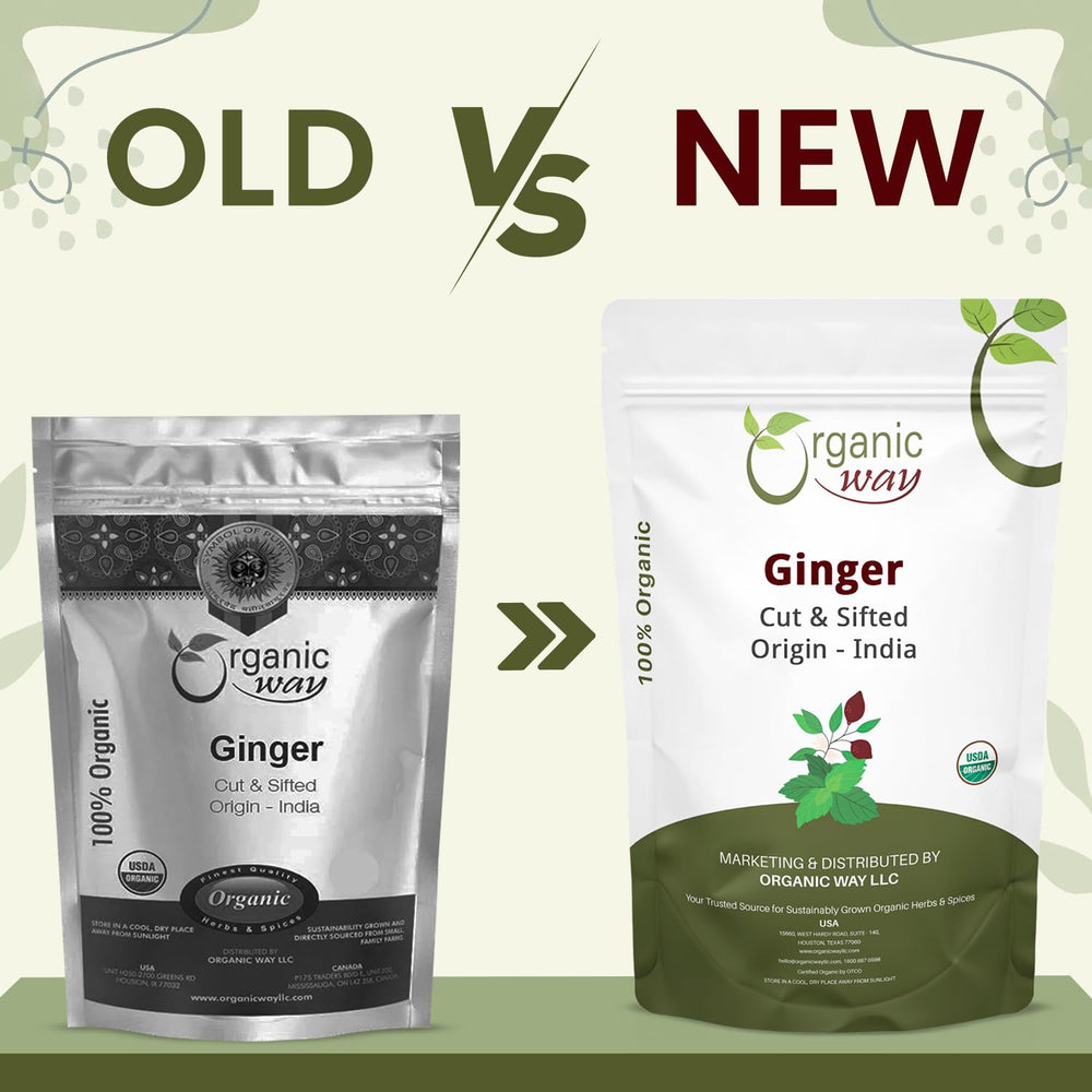 Organic Way dried ginger – brew tea infusion, aromatic and soothing