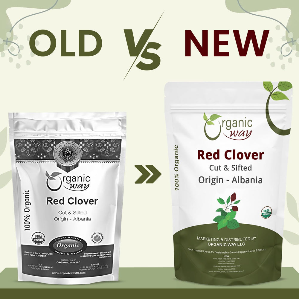 Organic Way red clover cut and sifted bulk herbs for versatile blends