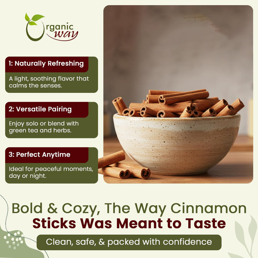 Organic Way True Ceylon Cinnamon Sticks aroma closeup emphasizes natural fragrance