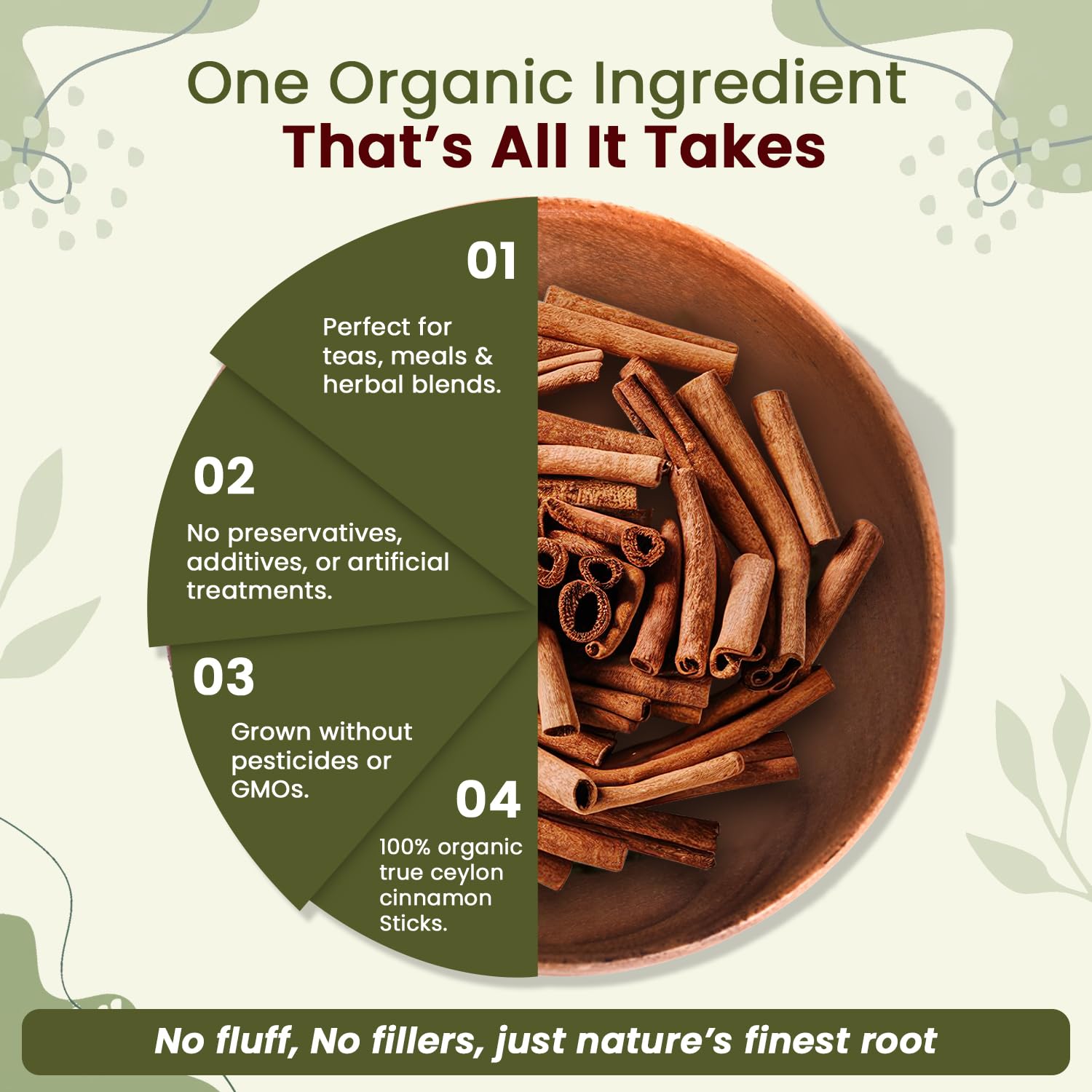 Organic Way True Ceylon Cinnamon Sticks seasoning a curry dish for warmth