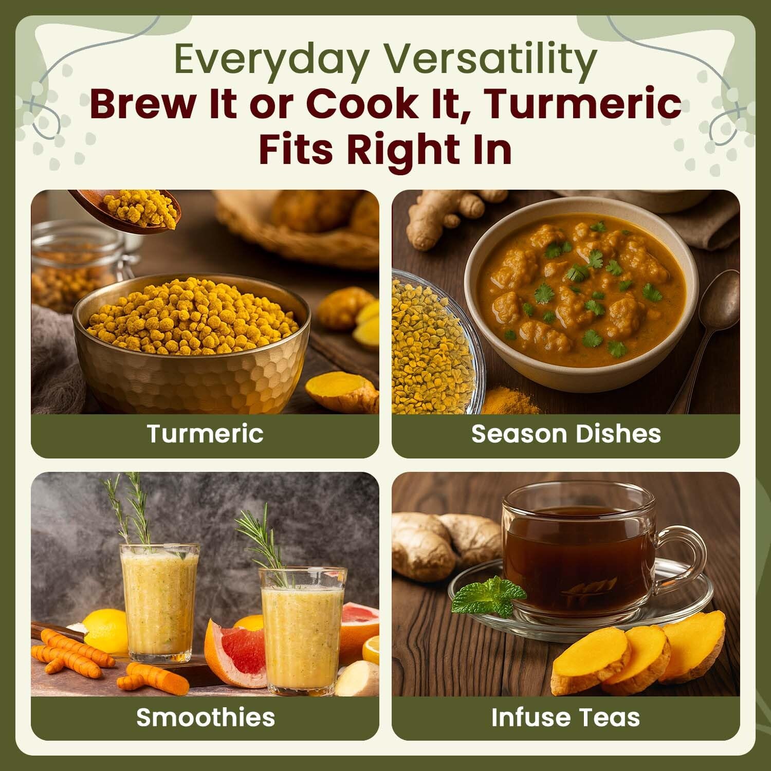 Organic Way turmeric root cut and sifted pantry staple for daily spice routines.