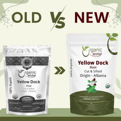 Organic Way Yellow Dock Root close-up shows clean cut pieces ideal for DIY blends