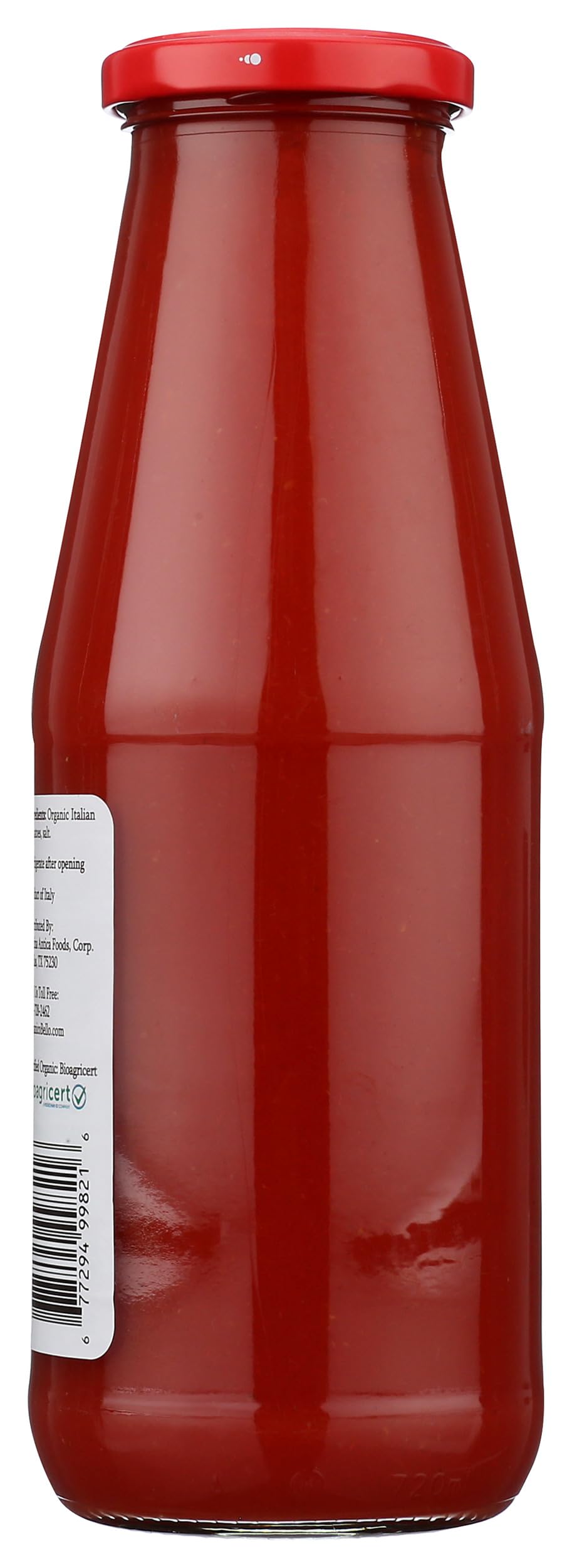 Organico Bello Passata bottle on shelf suggests a convenient pantry staple.