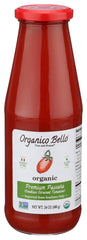 Organico Bello Passata Tomatoes in a jar, ready for quick, flavorful sauces.