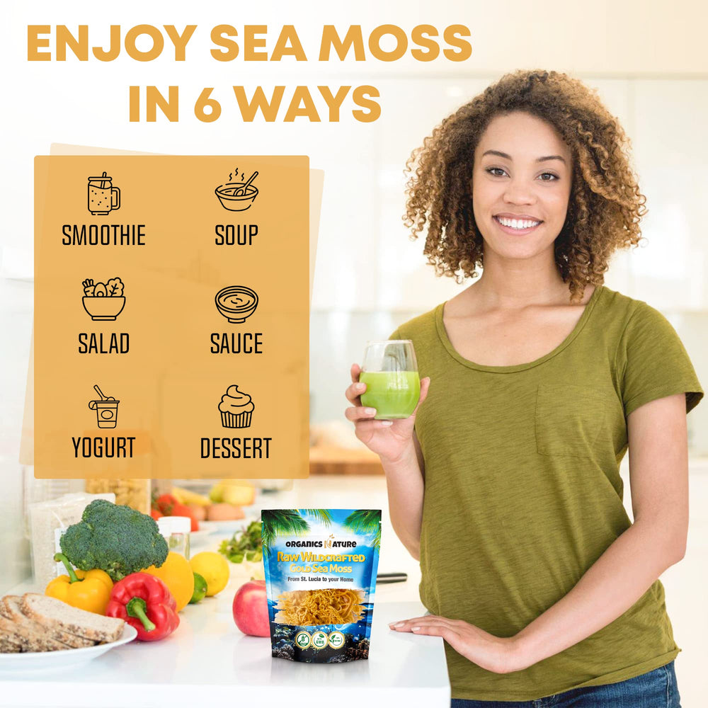 Sea Moss added to soup for a natural mineral-rich flavor enhancer.