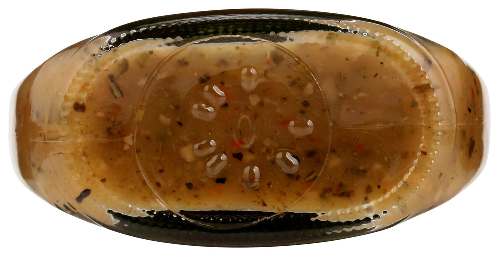 Organicville dressing stored in a jar signals versatile kitchen staple.