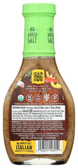 Organicville Italian dressing ingredients closeup show simple, wholesome components.