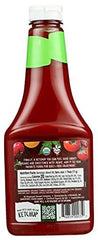 Organicville Organic Ketchup glass bottle close-up showing vibrant ingredients