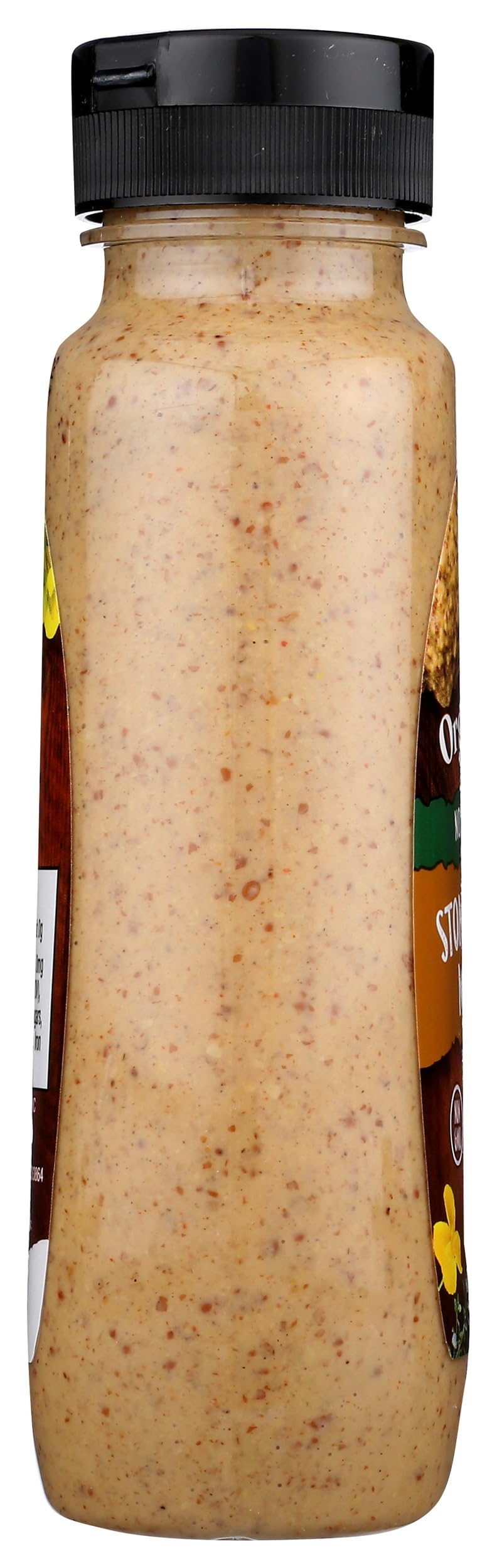 Organicville mustard ingredients on board emphasize organic options.