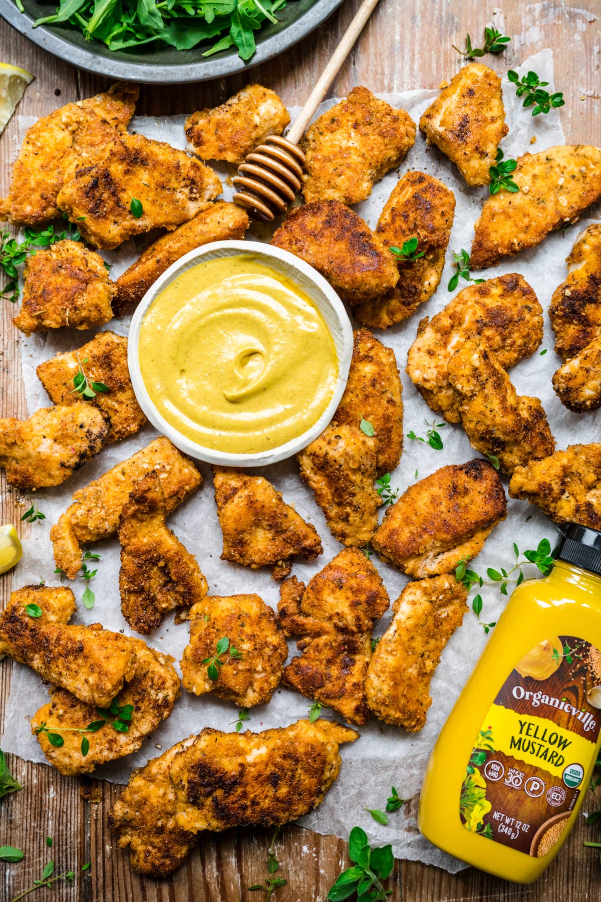 Organicville Yellow Mustard ingredients list emphasizing non-GMO quality